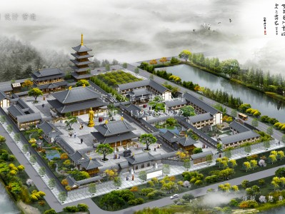 佛冈寺庙建筑总体规划方案
